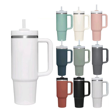 Large Insulated Cup with Lid and Straw