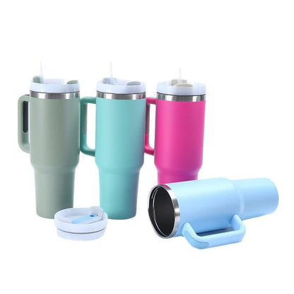 Large Insulated Cup with Lid and Straw - Fesara