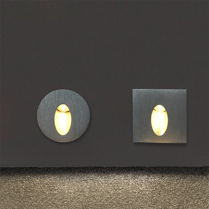 Recessed LED Stair Lights Aluminum Square Corner Lights