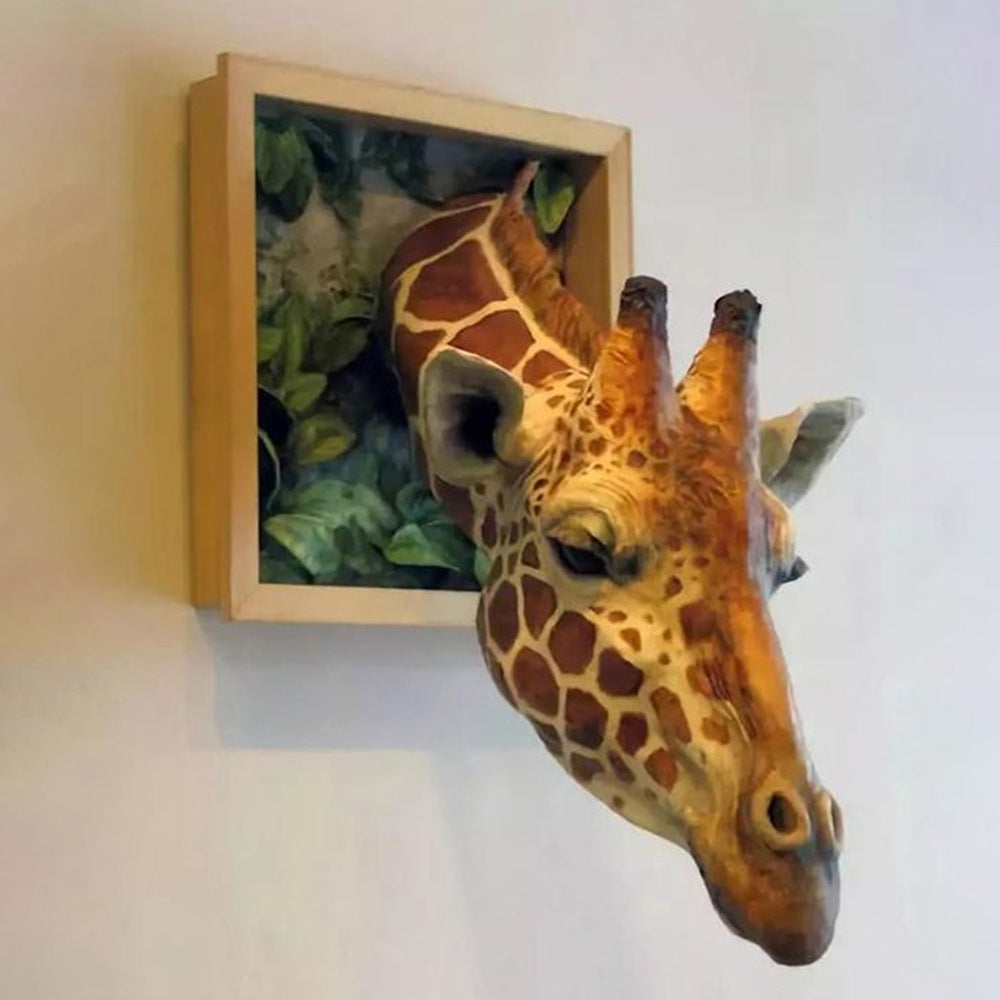 Fun Giraffe Wall Art 3D Picture Frame Decoration - Fesara