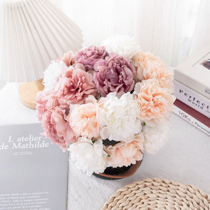 Artificial Peony Flower Arrangement Home Decor - Fesara