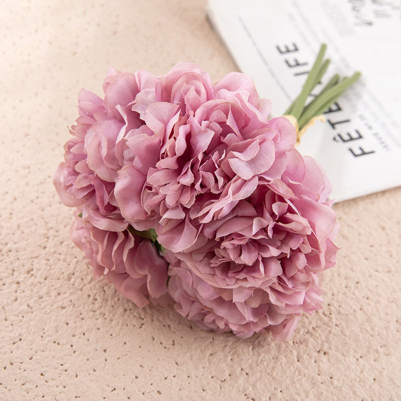 Artificial Peony Flower Arrangement Home Decor