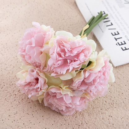Artificial Peony Flower Arrangement Home Decor