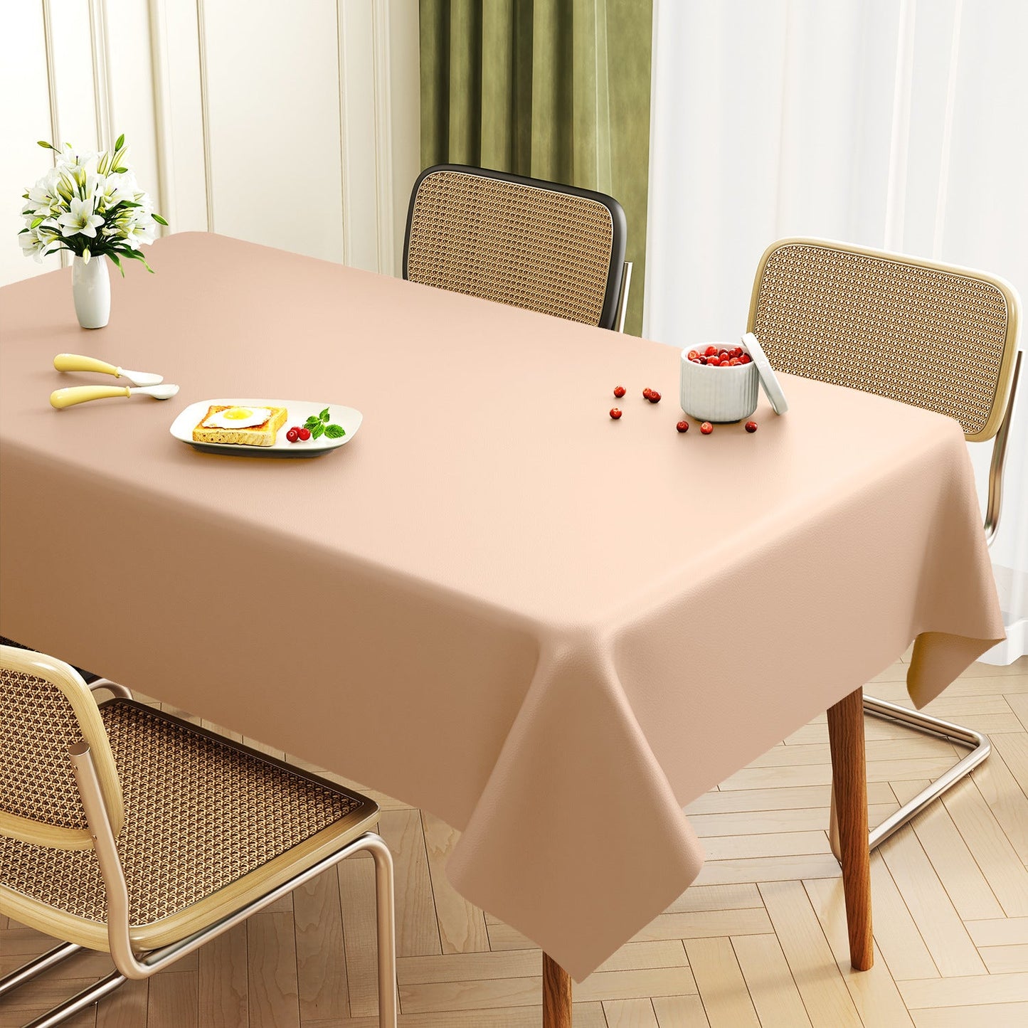 Premium Leather Rectangular Table Mat Waterproof Dining Cover