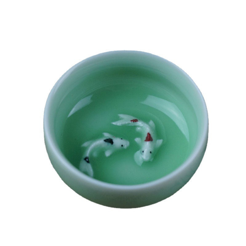 Delicate Chinese Celadon Tea Cup Set