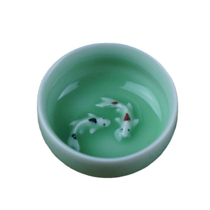 Delicate Chinese Celadon Tea Cup Set