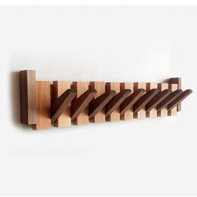 Sturdy Wooden Coat Hook Wall Mount Rack - Fesara