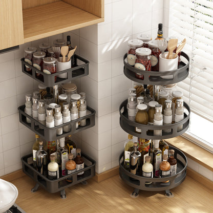 Spinning Kitchen Spice Rack Organizer Container - Fesara