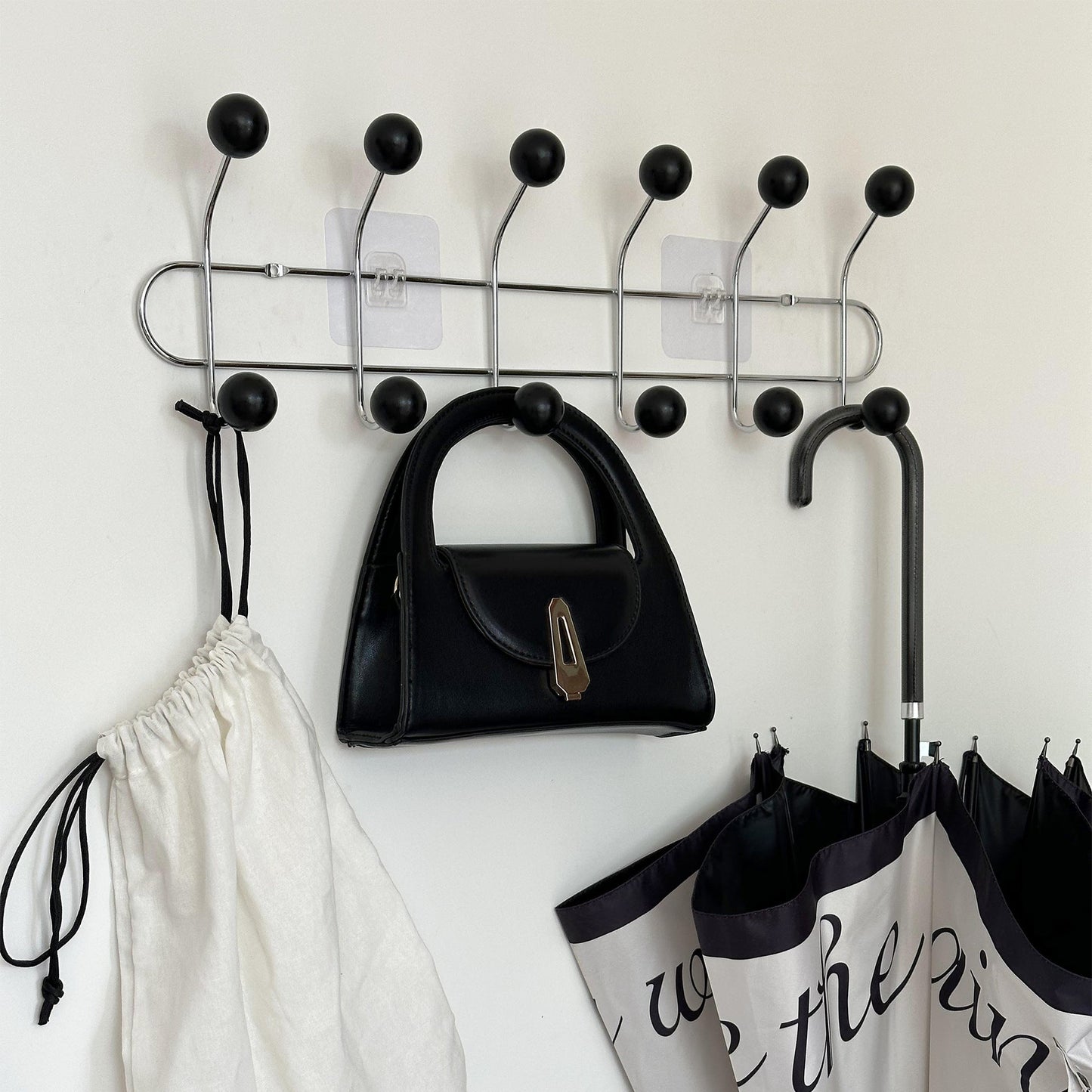 Hidden Screw Wall Hook Modern Coat Rack Organizer