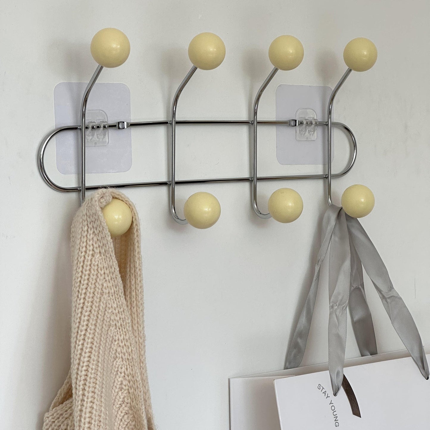 Hidden Screw Wall Hook Modern Coat Rack Organizer
