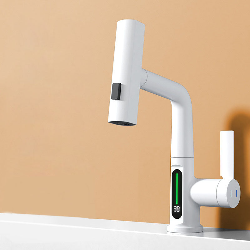 Premium Copper Bathroom Sink Faucet Hot Cold Mixer