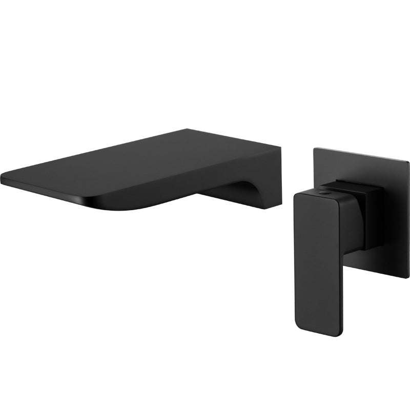 Luxury Copper Waterfall Faucet Black Sink