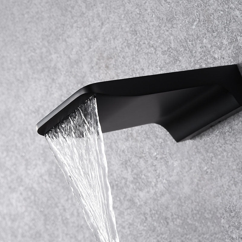 Luxury Copper Waterfall Faucet Black Sink