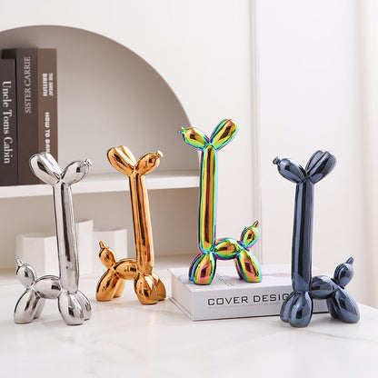 Fun Ceramic Dog Figurine Home Decor Ornament