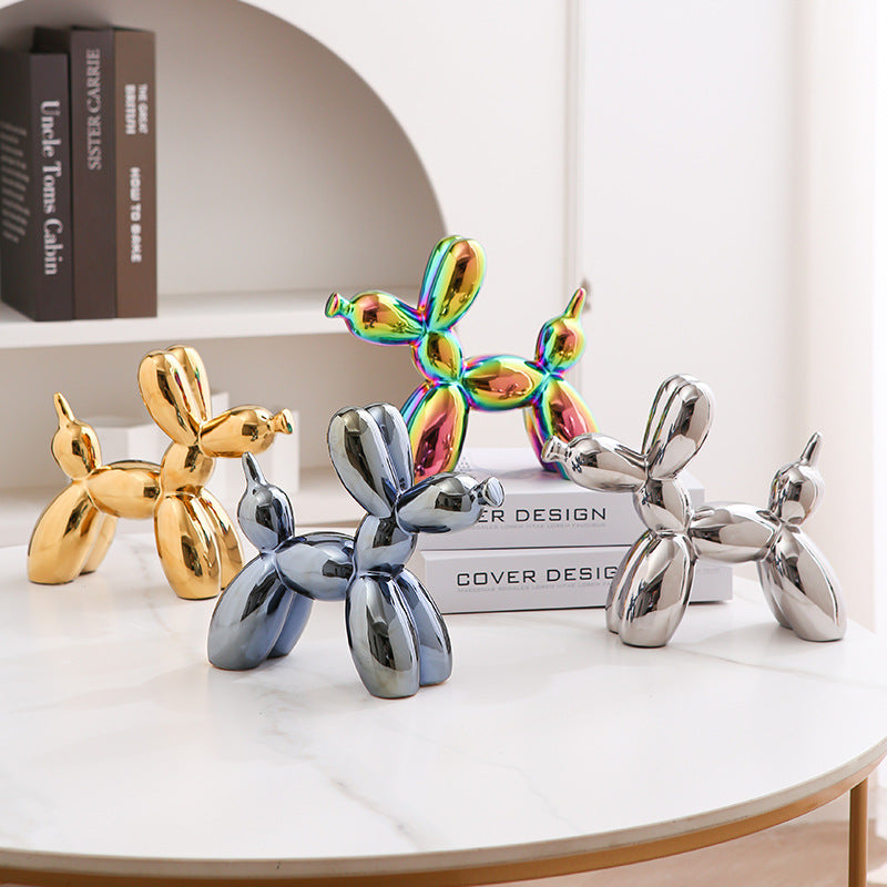 Fun Ceramic Dog Figurine Home Decor Ornament