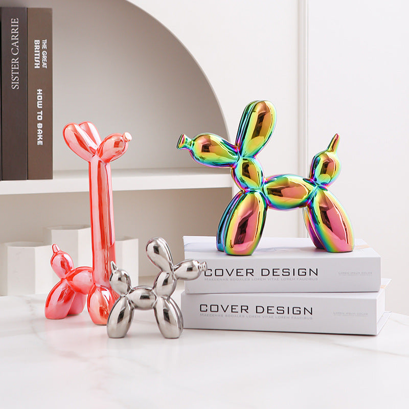 Fun Ceramic Dog Figurine Home Decor Ornament