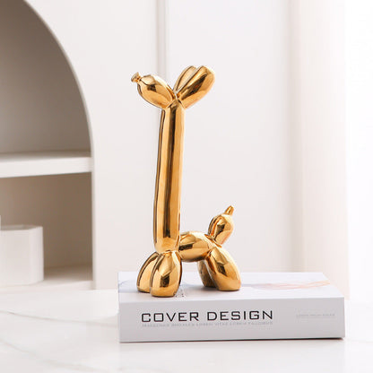 Fun Ceramic Dog Figurine Home Decor Ornament