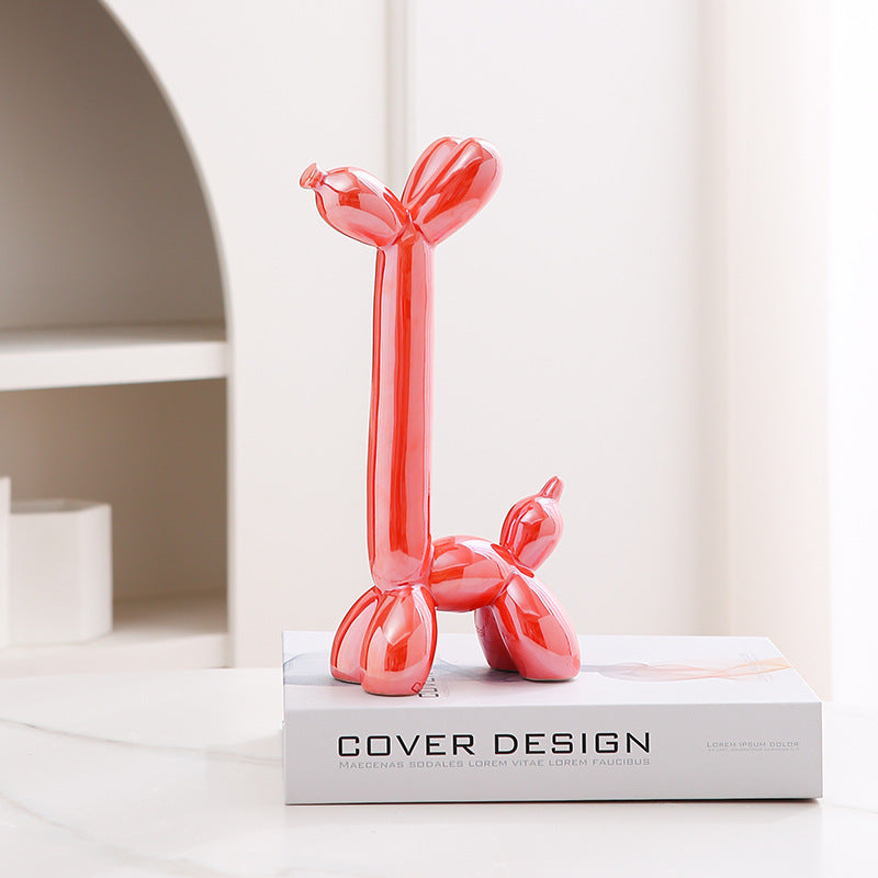 Fun Ceramic Dog Figurine Home Decor Ornament