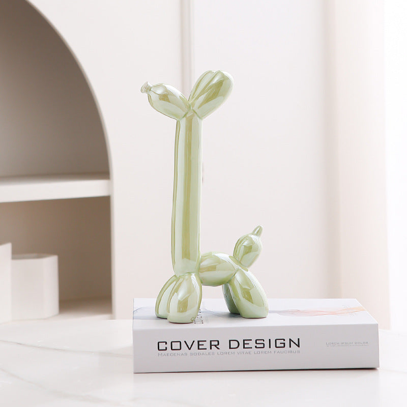 Fun Ceramic Dog Figurine Home Decor Ornament