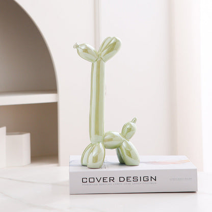 Fun Ceramic Dog Figurine Home Decor Ornament