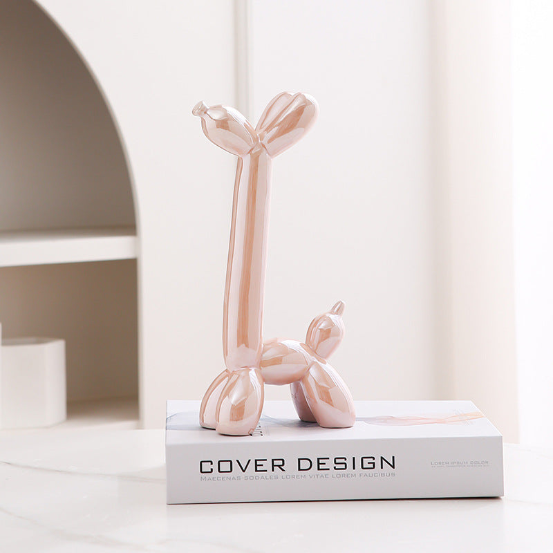 Fun Ceramic Dog Figurine Home Decor Ornament