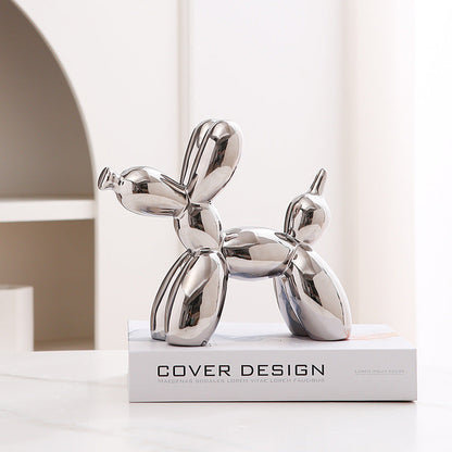 Fun Ceramic Dog Figurine Home Decor Ornament