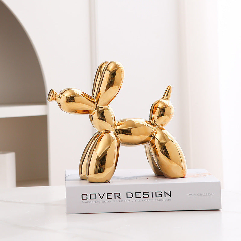 Fun Ceramic Dog Figurine Home Decor Ornament