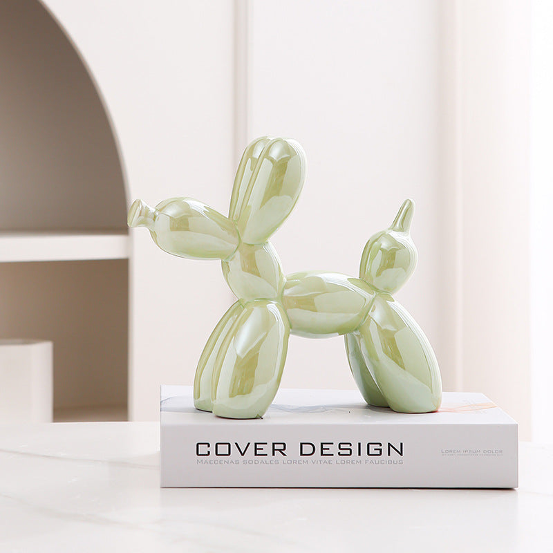Fun Ceramic Dog Figurine Home Decor Ornament