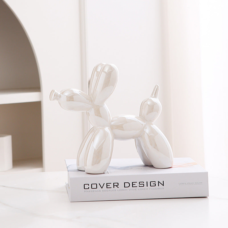 Fun Ceramic Dog Figurine Home Decor Ornament