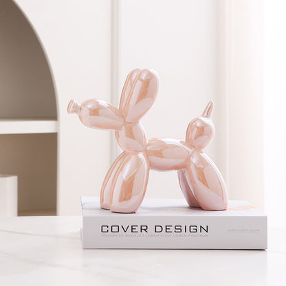 Fun Ceramic Dog Figurine Home Decor Ornament