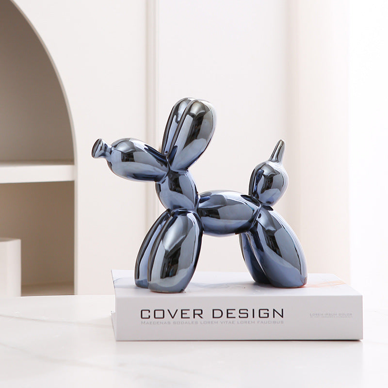Fun Ceramic Dog Figurine Home Decor Ornament