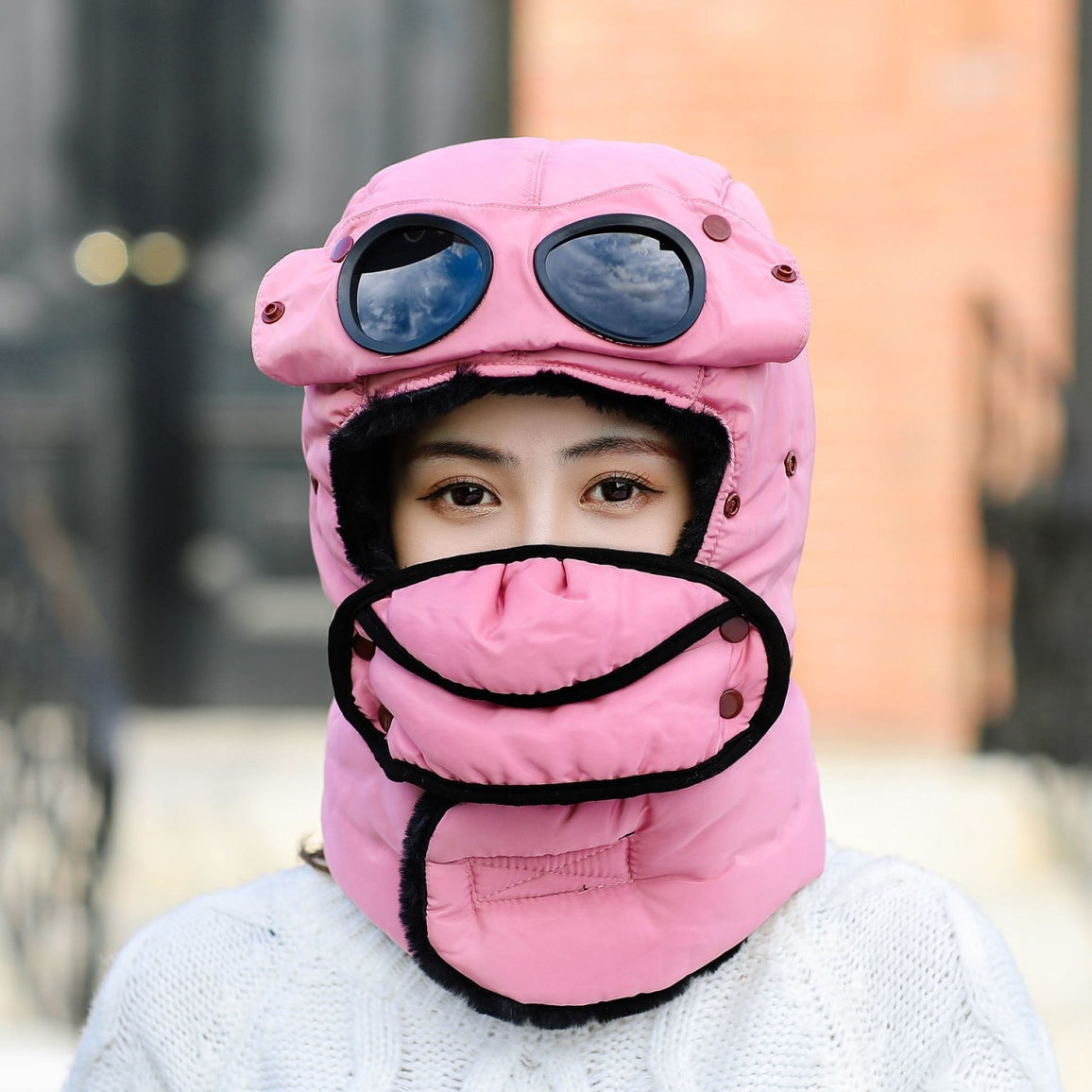 Warm Fleece Cycling Beanie Hat for Cold Weather - Fesara