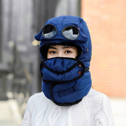Warm Fleece Cycling Beanie Hat for Cold Weather