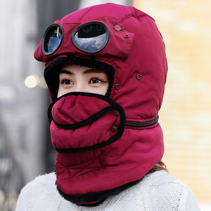Warm Fleece Cycling Beanie Hat for Cold Weather