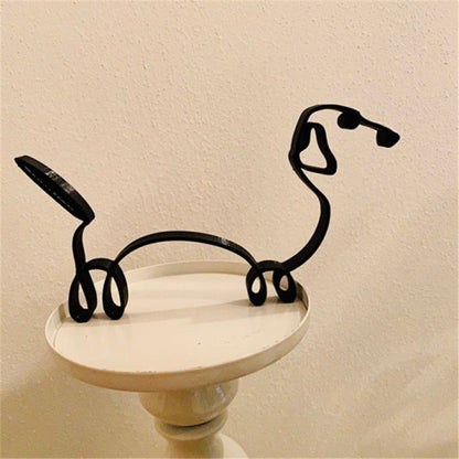 Rustic Iron Puppy Figurine Decor for Home - Fesara