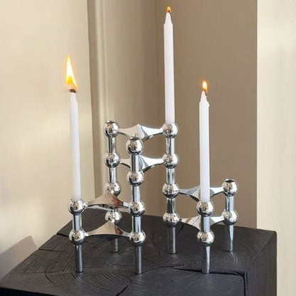 Unique Metal Candle Holder Decorative Centerpiece