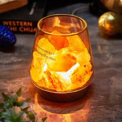 Natural Salt Crystal Night Light Bedside Lamp - Fesara