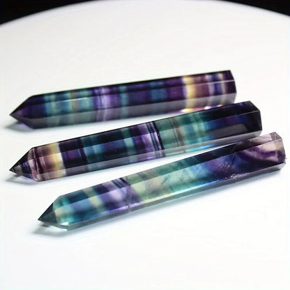 Colorful Crystal Blue Purple Hexagon Decor Pillar