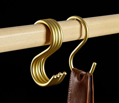 Modern Metal S-Shaped Coat Hook Rack