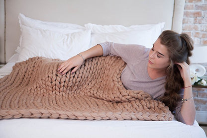 Cozy Handmade Knit Throw Blanket