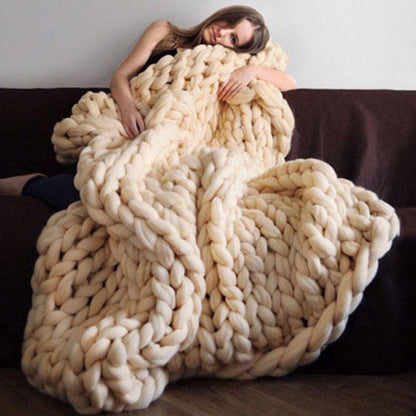 Cozy Handmade Knit Throw Blanket