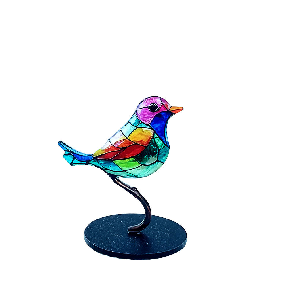 Colorful Acrylic Bird Figurine Decoration - Fesara