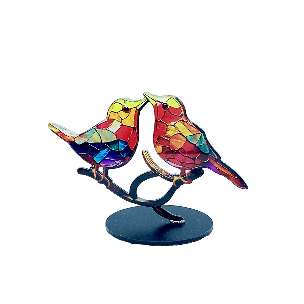 Colorful Acrylic Bird Figurine Decoration