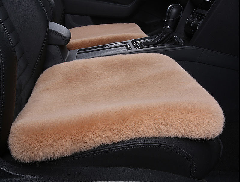 Cozy Short Rabbit Plush Car Seat Pad - Fesara