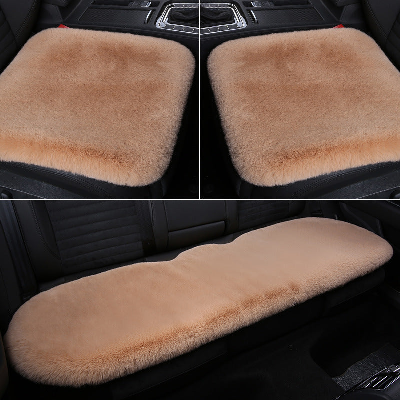 Cozy Short Rabbit Plush Car Seat Pad