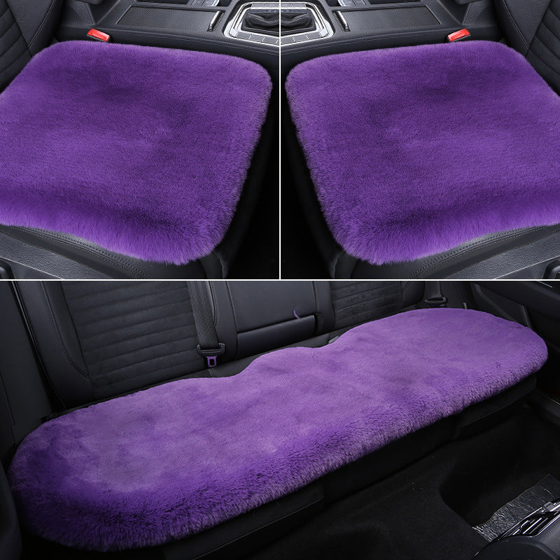 Cozy Short Rabbit Plush Car Seat Pad