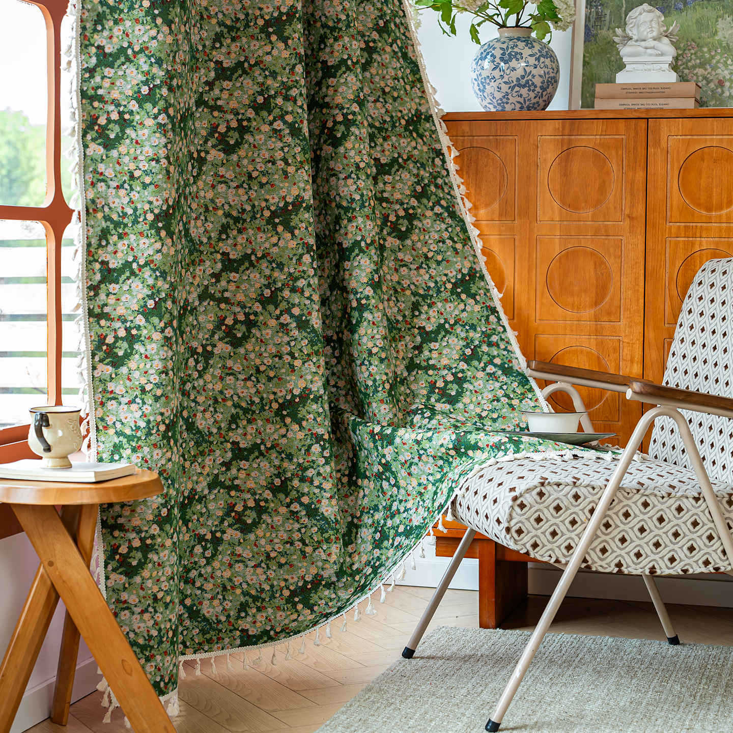 Rustic Farmhouse Style Ready Made Curtain