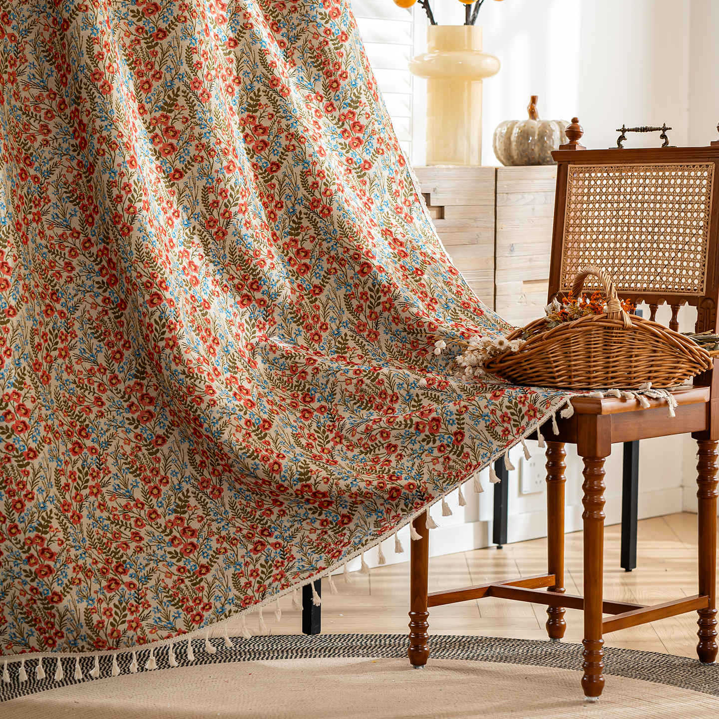Rustic Farmhouse Style Window Curtain