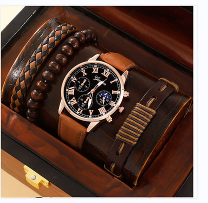 Stylish Leather Watch Set