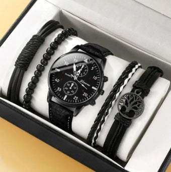 Stylish Leather Watch Set